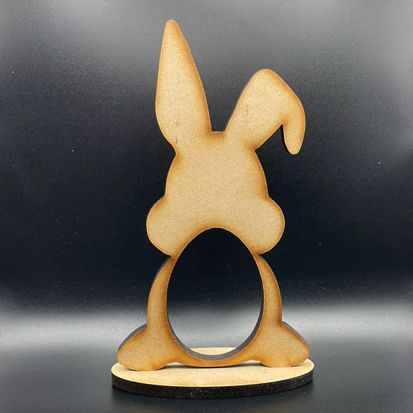 Freestanding wonky ear bunny egg holder