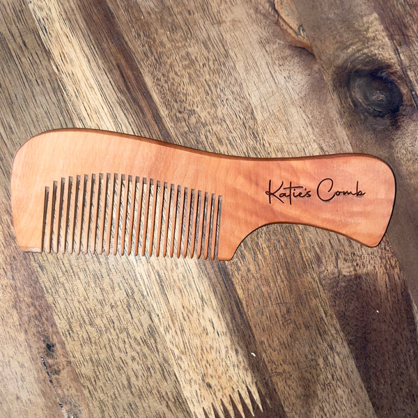Personalised wooden comb