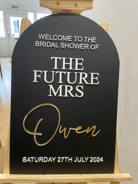 Bridal shower arch signage