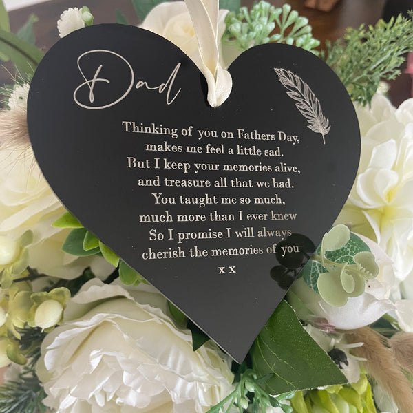 Thinking of you on fathers day heart…