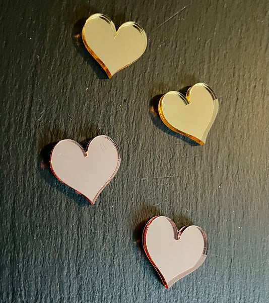 Acrylic heart embellishments