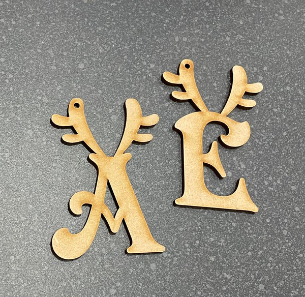 Reindeer ear letters mdf