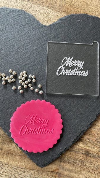 Traditional Merry Christmas embosser