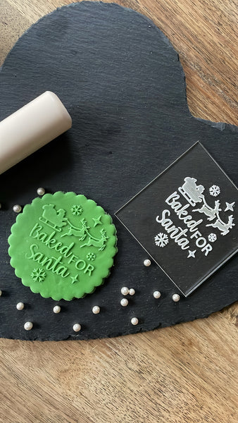 baked for Santa embosser