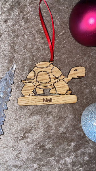 Tortoise bauble engraved name only
