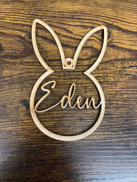 MDF Easter Bunny ears - Name Only