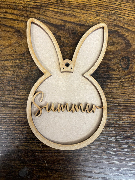 MDF layered Easter Bunny - Name Only