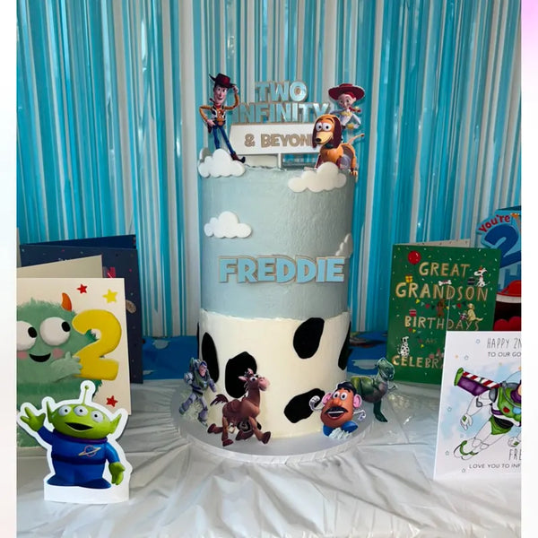 Acrylic Toystory style Cake topper - Layered birthday cake topper - Name Turns Age