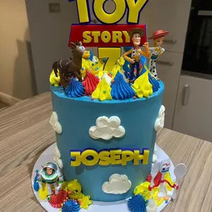 Acrylic Toystory style Cake topper - Layered birthday cake topper - Name Turns Age