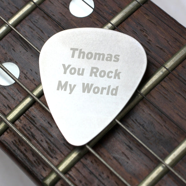 Engraved Silver Plectrum