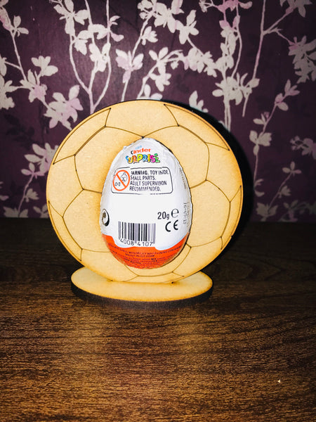 Freestanding football egg holder