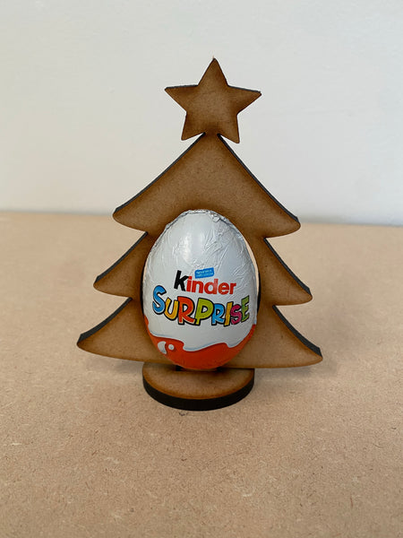 MDF Christmas tree kinder egg holder