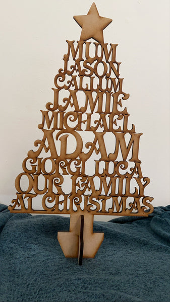 Personalised Our Family Christmas Tree