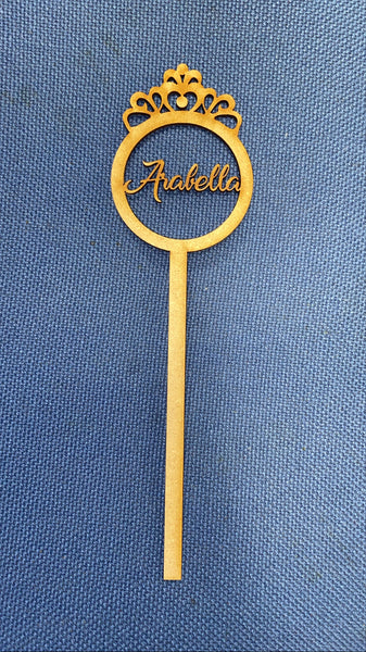 Tiara personalised mdf wands