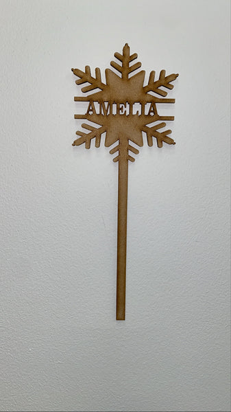 Snowflake personalised wand